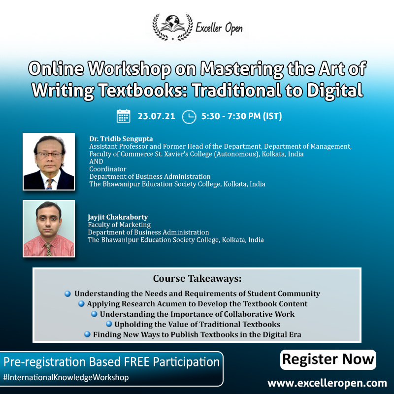 Online Workshop on Mastering the Art of Writing Textbooks: Traditional to Digital